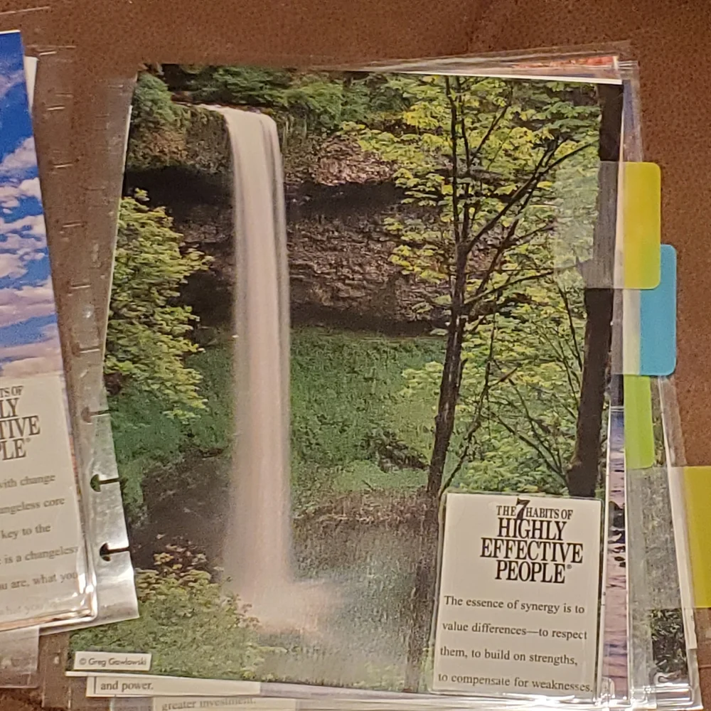 Homemade cover & five dashboards/dividers for a classic size disc bound planner